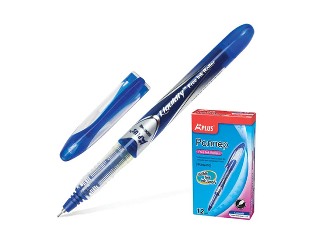 Ручка-роллер Beifa "A Plus" 0,5мм, корпус с печатью, синяя