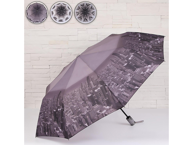 Зонт женский полуавтомат "Эпонж" R50, 9 спиц