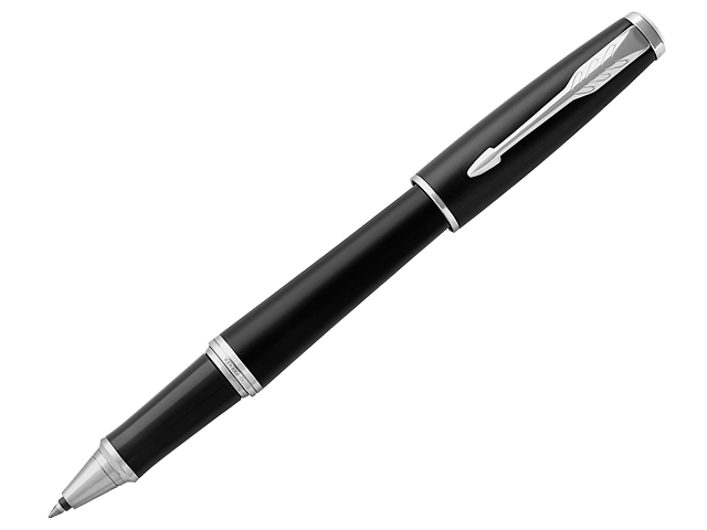Ручка-роллер PARKER "Urban Muted Black CT" черная, 0,8мм, в подар. упак.