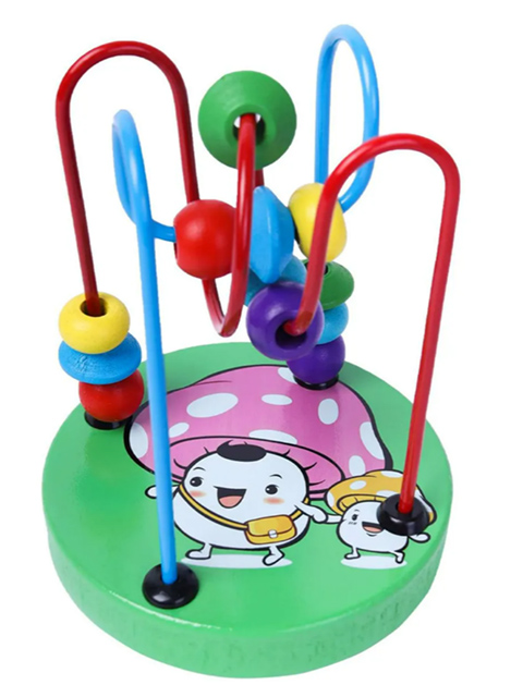 Игра "Деревянная игрушка. Лабиринт. Грибочки" 9х9х12см, в коробке