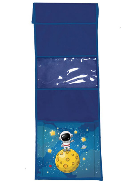 Кармашки-органайзер в шкафчик для детского сада Юнландия "Space dude"  26х80 см, 5 карманов
