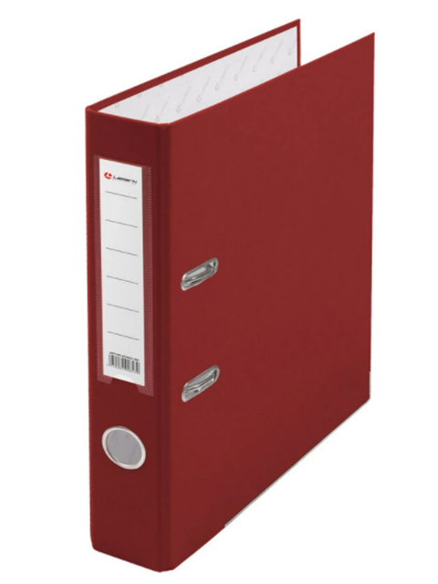 Регистратор А4 Lamark 50 мм полипропиленовый, с металлической окантовкой, карман, красный