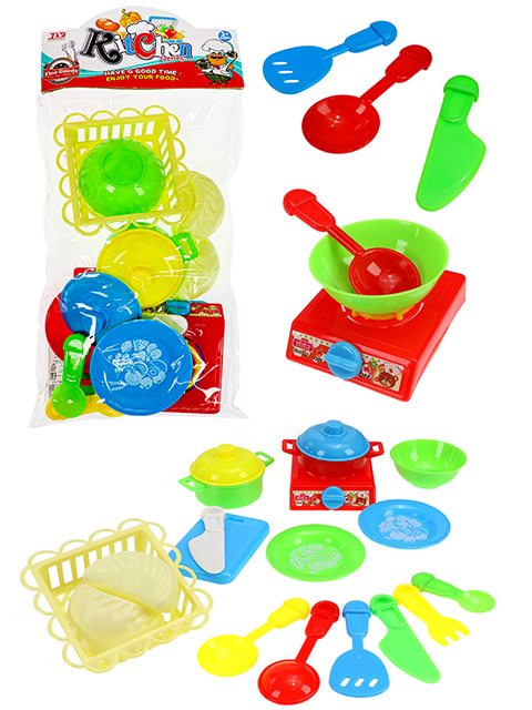Игровой набор посуды "Кухонная утварь-1" в пакете, 32,5х15,5 см,  2 вида в ассортименте