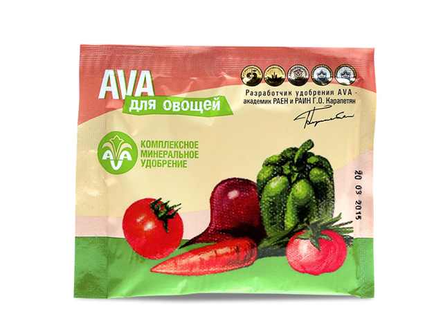 AVA комплексное удобрение для овощей, 30 гр