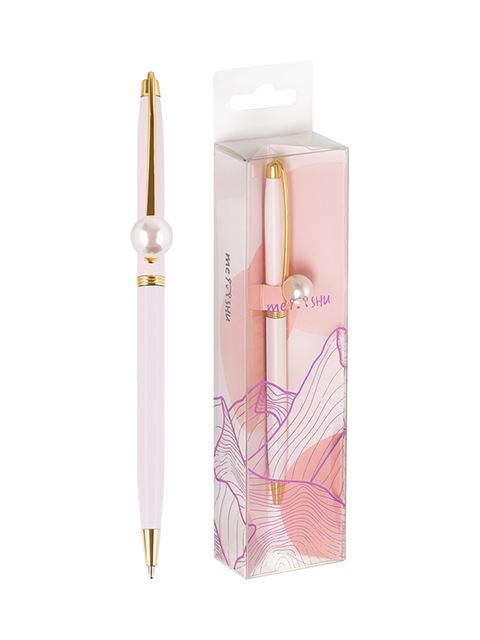 Ручка шариковая с поворотным механизмом MESHU "Pink jewel" 1,0мм, синяя, в подарочной упаковке