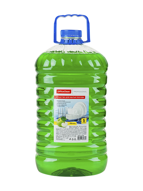 Средство для мытья посуды 5л OfficeClean "Яблоко", ПЭТ 