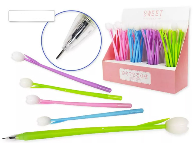 Ручка гелевая детская Schreiber "Цветок-хамелеон" 0,38 мм,игольчатый наконечник, синяя (меняет цвет при солнечном свете)