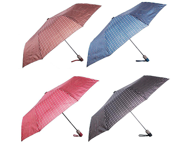 Зонт мужской, полуавтомат, сплав, пластик, полиэстер, длина 55см, 8 спиц, 4 цвета