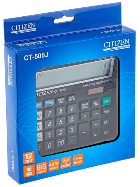 Калькулятор настольный "CITIZEN" CT-500J 12 разр