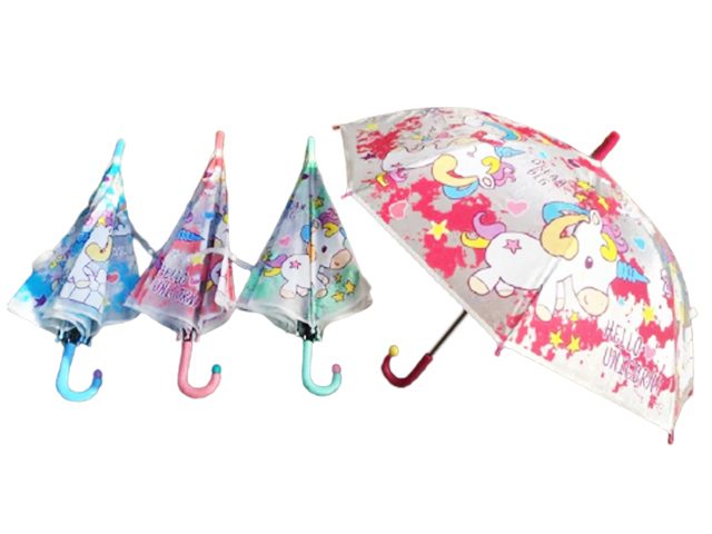 Зонт-трость детский "Единороги" со свистком, ткань