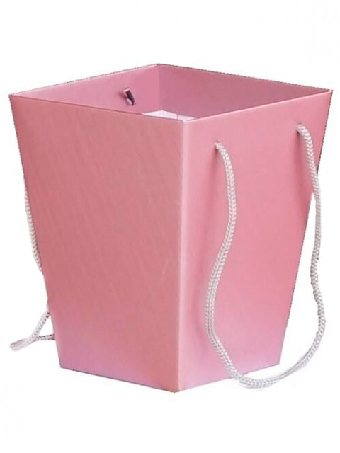 Коробка для цветов Яркий Мир "Премиум" 125х180х225 мм, розовый