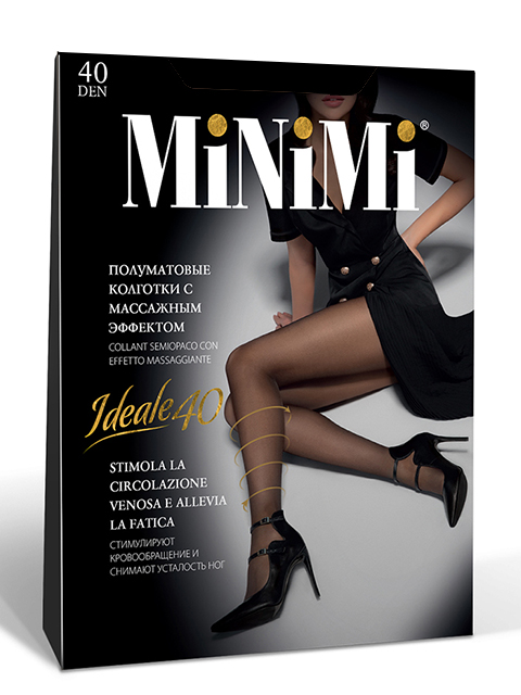 Колготки женские MiNiMi "IDEALE 40" Nero 3-M