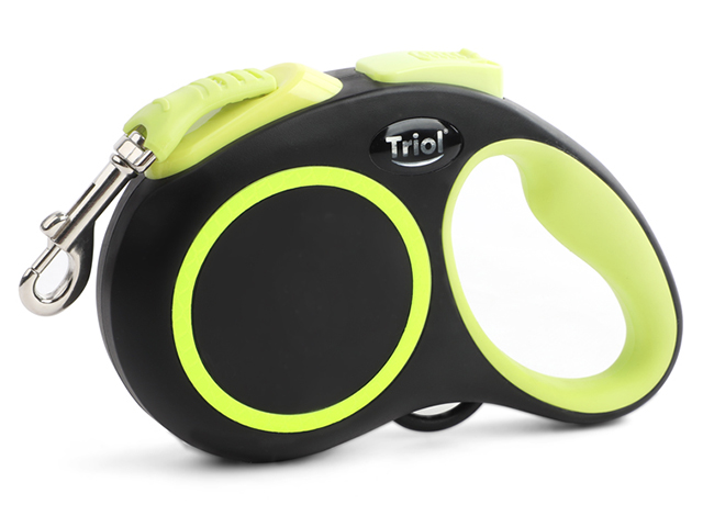 Поводок-рулетка ЛЕНТА "Triol. Urban Neon M" 5м, до 25кг, черный