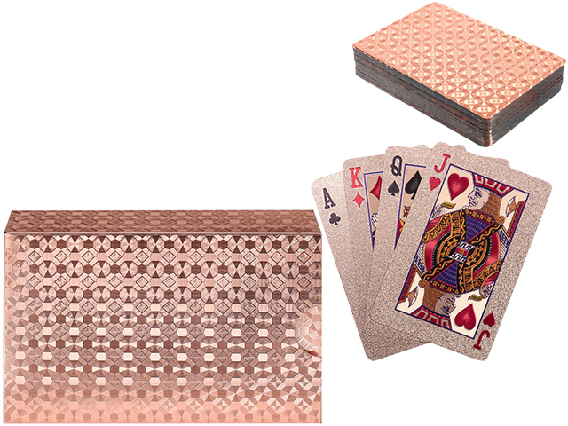 Карты игральные MILAND "Гангстер" пластиковые золотистые  54 шт.