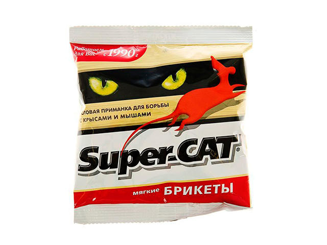 Super-cat мягкие брикеты для борьбы с крысами и мышами 100 г. (1/50)