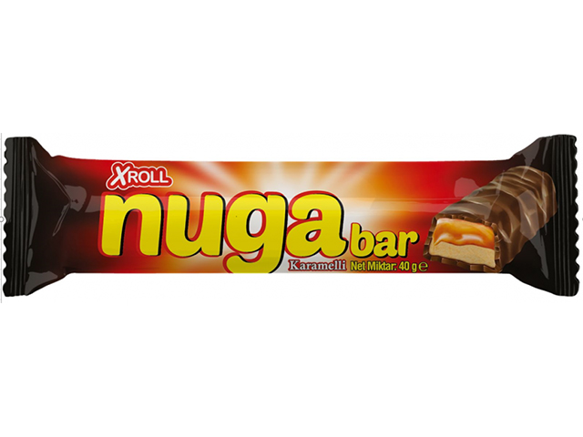 Батончик "Nuga bar" с нугой и карамелью 40г