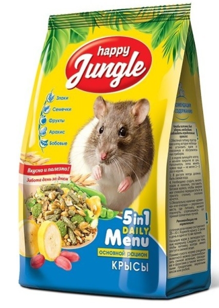 Корм "Happy Jungle" для крыс 400г пакет