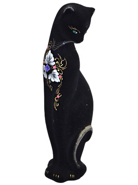 Копилка - кошка "Багира большая рисованная" флок, 54 см