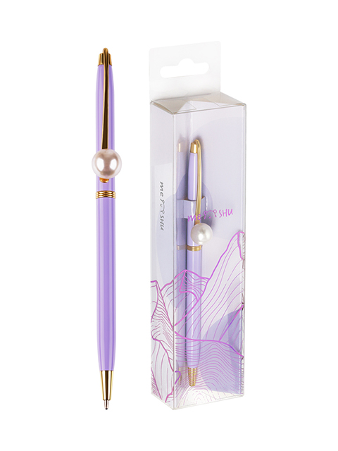 Ручка шариковая с поворотным механизмом MESHU "Lilac jewel" 1,0мм, синяя, в подарочной упаковке