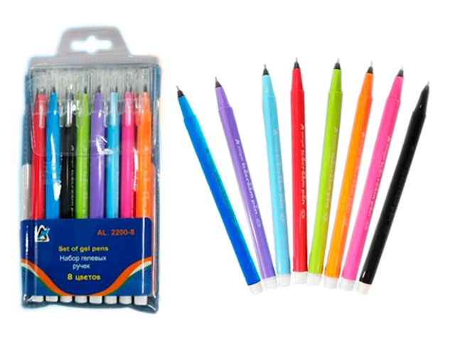Набор гелевых ручек "Alingar" 0,4мм, 8цв.