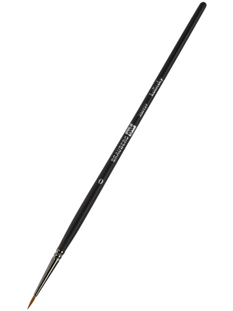 Кисть BRAUBERG "ART CLASSIC", колонок, круглая, №0, короткая ручка