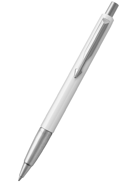 Ручка шариковая автоматическая PARKER "Vector Limited Edition White CT" 1,0мм, синяя, в подар. упак.