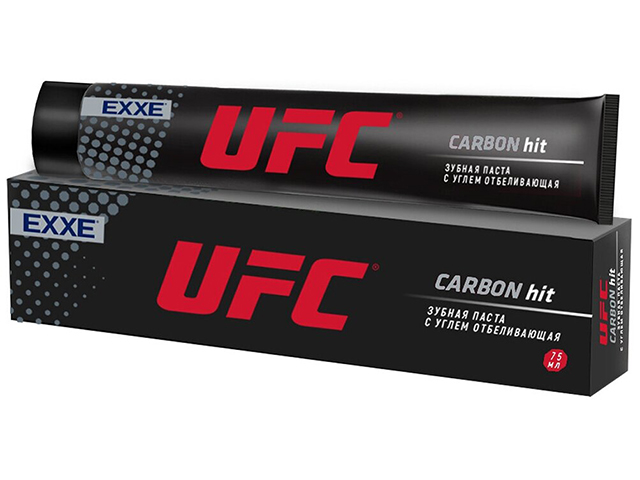Зубная паста 75 мл UFC EXXE "Carbon hit" с углем, отбеливающая