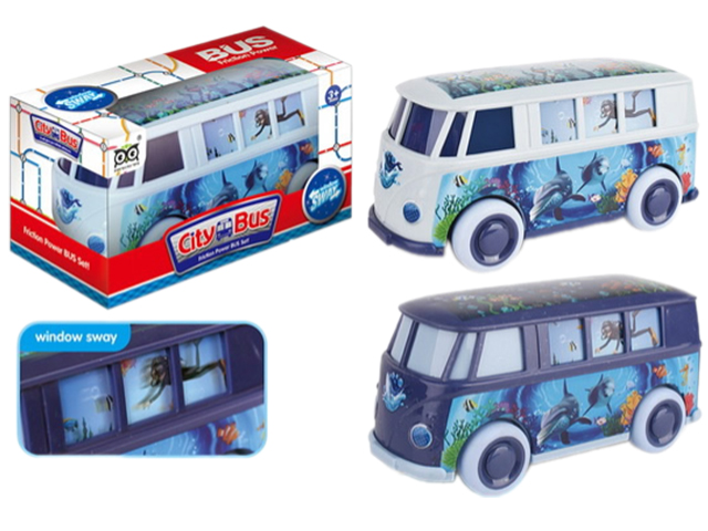 Игрушка "Автобус" инерционный 2 цвета