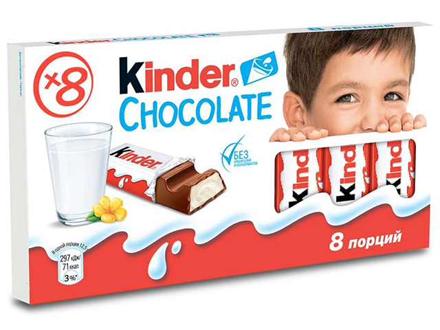 Kinder Шоколад 8 порций, 100г