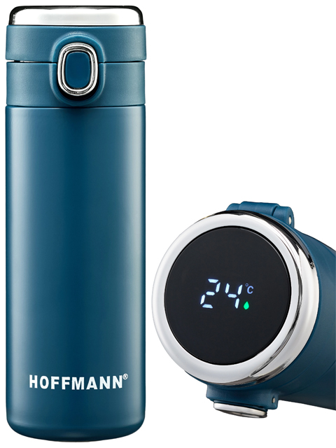 Кружка-термос "HOFFMANN" с термодатчиком HM 20516, 420мл, синий