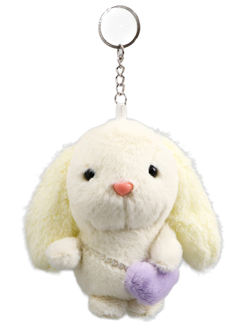 Брелок "Зайка" 11см, белый мягкий