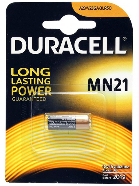 Батарейка щелочная Duracell MN21 (A23/23A/V23GA/LRV08/8LR932) B12 (1 шт) блистер, кор. (10 уп)