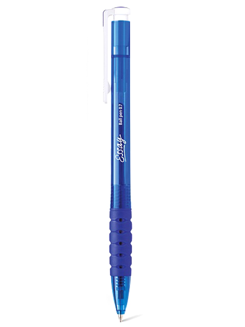 Ручка шариковая автоматическая Hatber "Essay" 0,7 мм, корпус пластиковый, грип, синяя