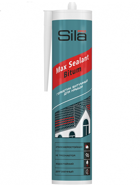 Герметик битумный Sila PRO Max Sealant Bitum, для крыши, 280мл