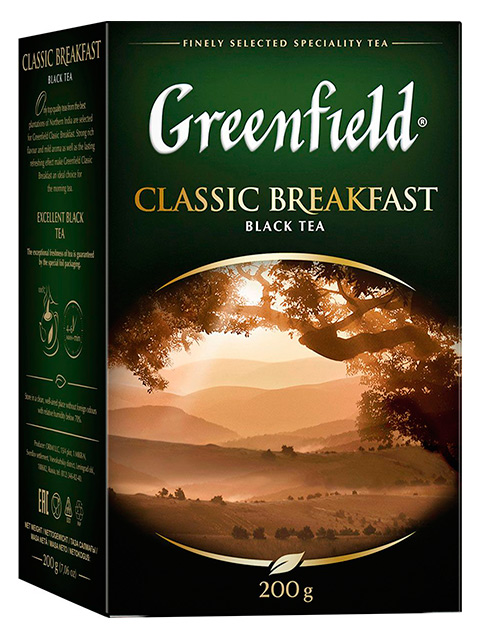 Чай Greenfield черный крупнолистовой 200 гр CLASSIC BREAKFAST