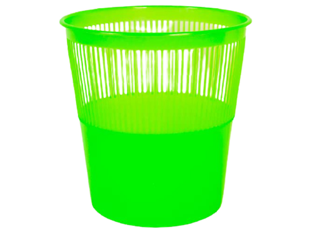 Корзина для бумаг Schreibe 12л пластиковая зеленая флуоресцентная