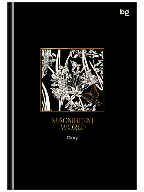 Ежедневник недатированный А5 136 листов BG "Magnificent world. Dark" глянцевая ламинация