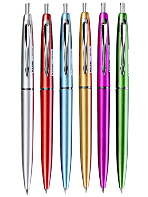 Ручка автоматическая масляная MAZARI "Erstan" синяя, 0,7мм