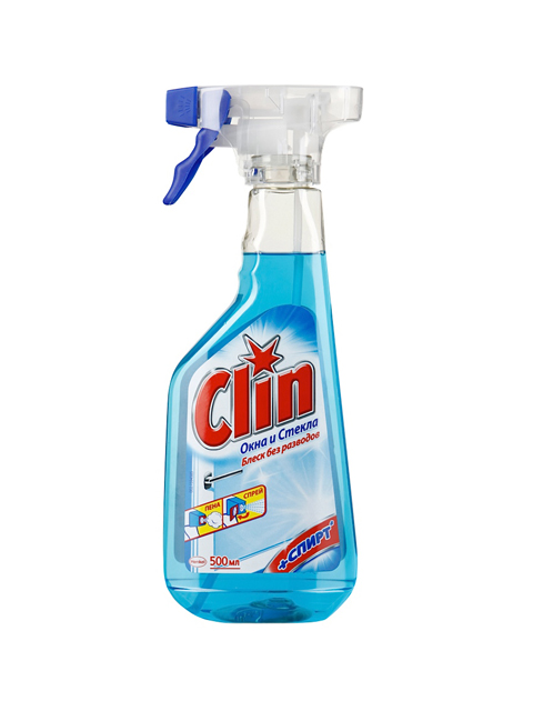 Средство для мытья окон и стекол CLIN 500мл Блеск и сияние (синий)