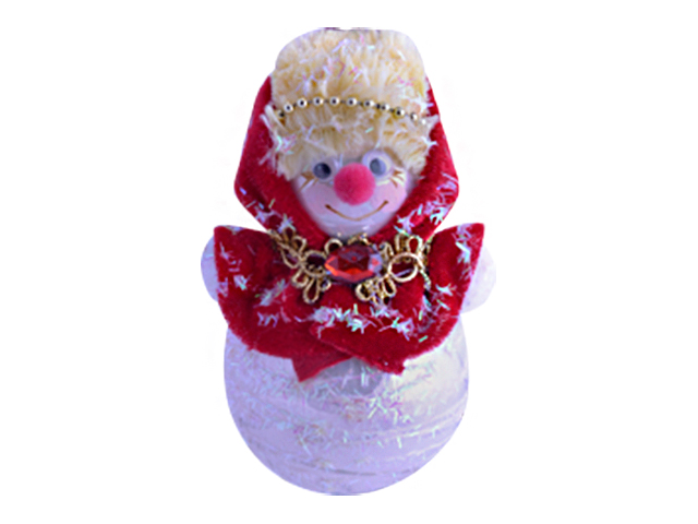 Елочное украшение фигурка "Снежная баба", 11 см, стекло, в подарочной упаковке
