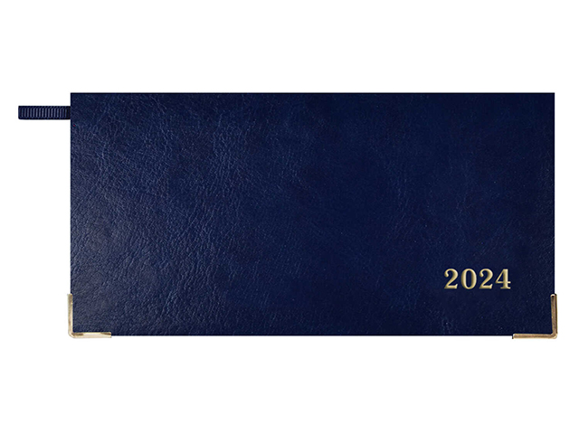 Еженедельник датированный А6 64 листа Феникс+ "Escalada 2024. Сариф" синий, искусственная кожа