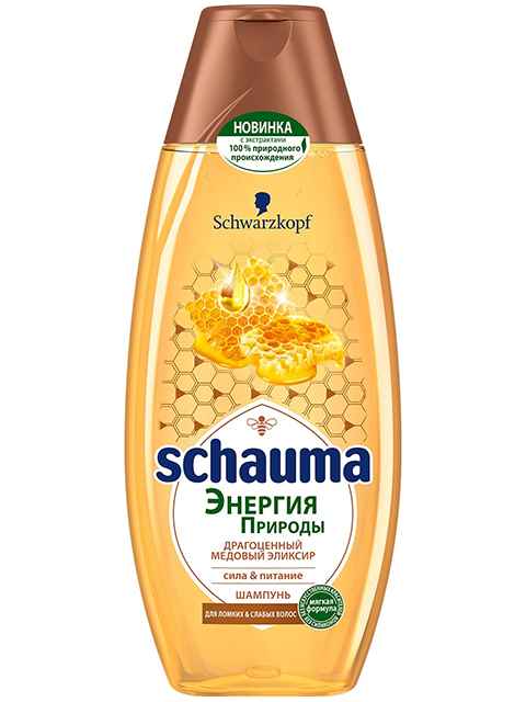 Шампунь Schauma "Драгоценный медовый эликсир" для ломких и слабых волос 400мл.