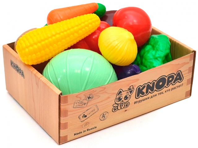 Игровой набор KNOPA "Овощи. Большой ящик" 12 предметов, в сетке, пластмасса
