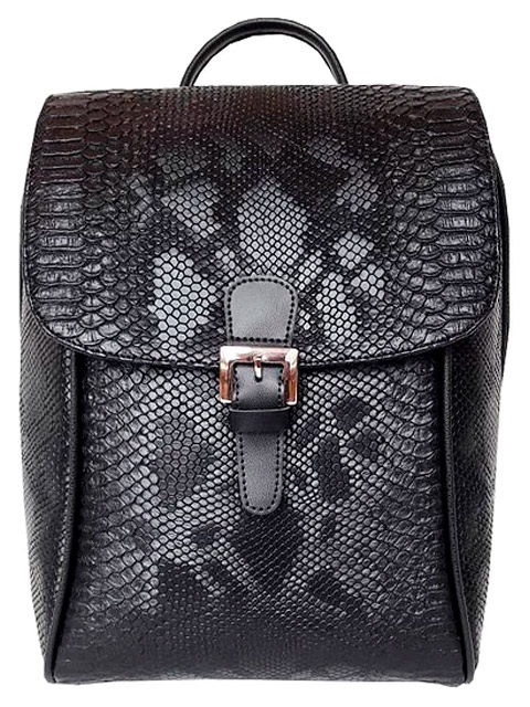 Рюкзак женский Elegant Quality, натуральная кожа, черный, 28х11х35 см