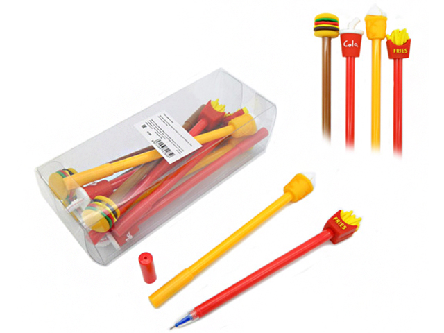 Ручка шариковая фигурная Intelligent "Фаст фуд" синяя, 0,5 мм, ассорти