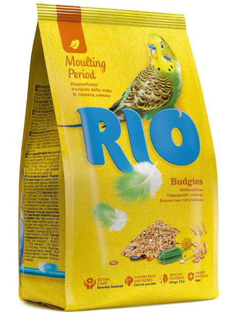Корм "RIO" для волнистых попугаев в период линьки 1кг