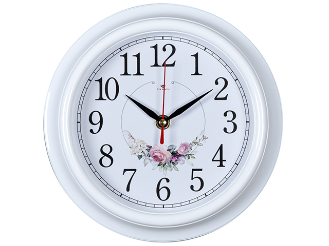 Часы настенные "Венок из роз" круг d-21см, 2121-139(10)