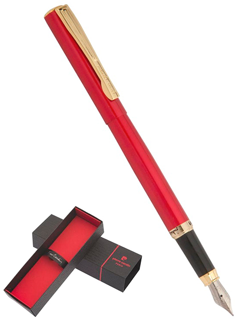 Ручка перьевая Pierre Cardin "ЕСО" корпус красный металлик, в подарочной упаковке