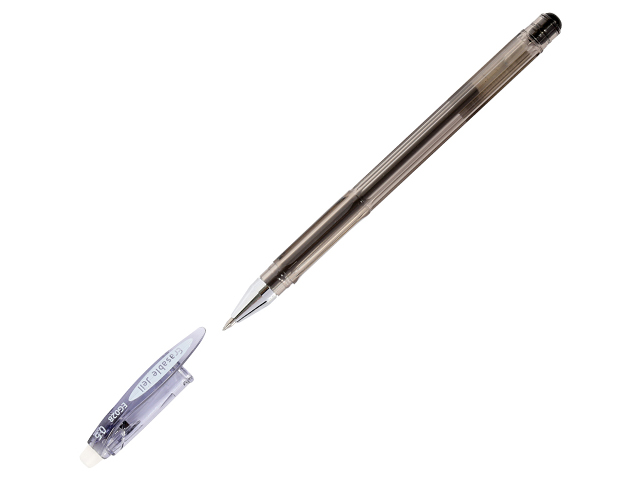 Ручка гелевая Crown "Erasable Jell" 0,5 мм, стираемая, прозрачный корпус, черная