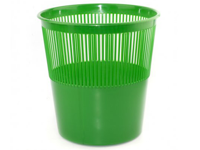 Корзина для бумаг Schreibe 12л пластиковая зеленая